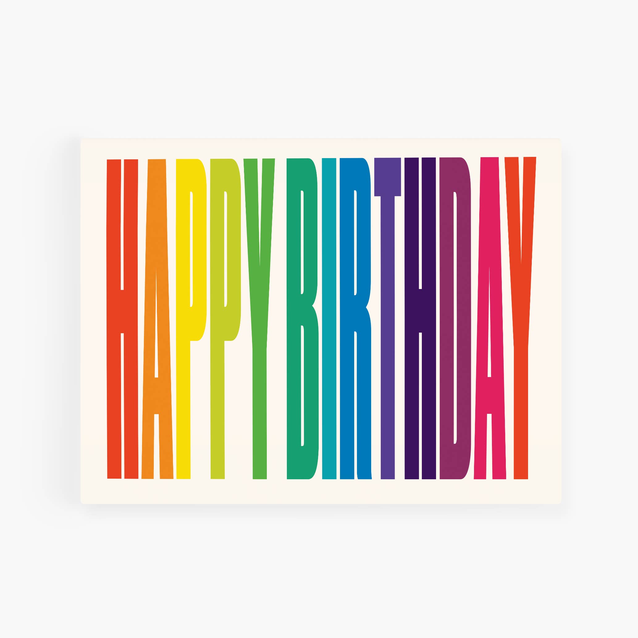 paper&stuff - Wholesale Birthday Card - Rainbow Happy Birthday Greeting Card