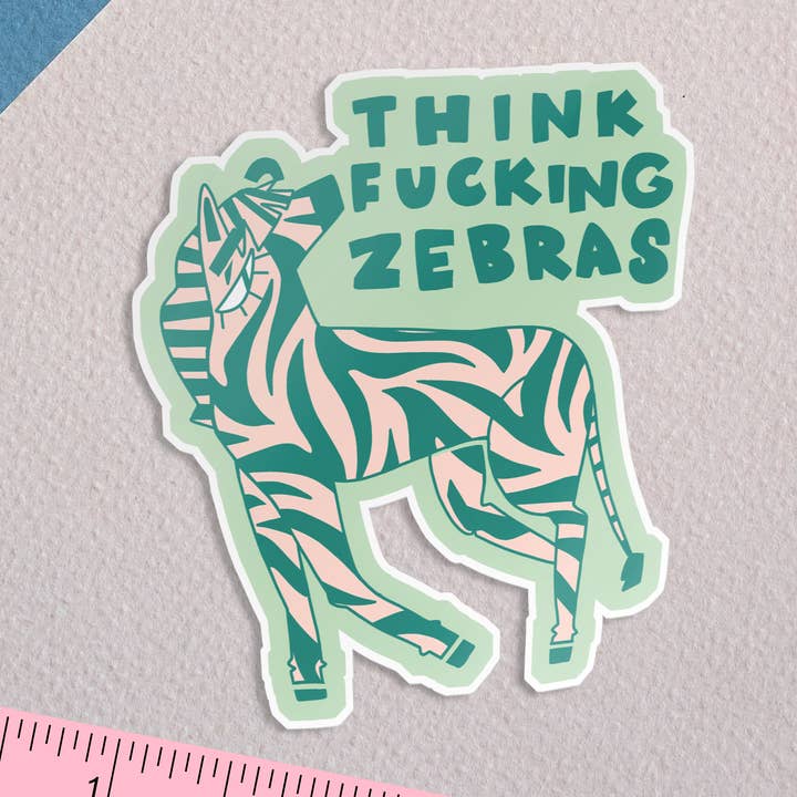 Zebra Sticker for engroshandel hos Disgaybled Designs