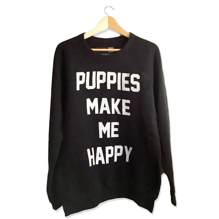 Title Tee | Molleton à encolure ronde pour hommes pour la vente par Puppies Make Me Happy