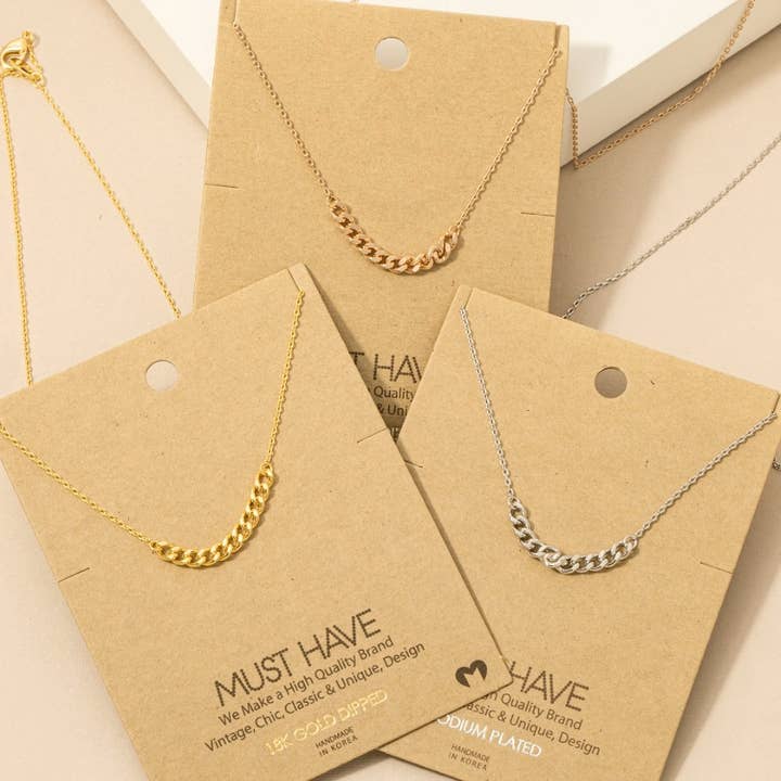 Collar con eslabones de cadena para venta al por mayor de Fame Accessories