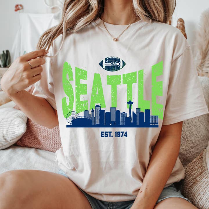 SEATTLE 1974 FOOTBALL DTF TRANSFER for wholesale by Remi Lee Transfers
