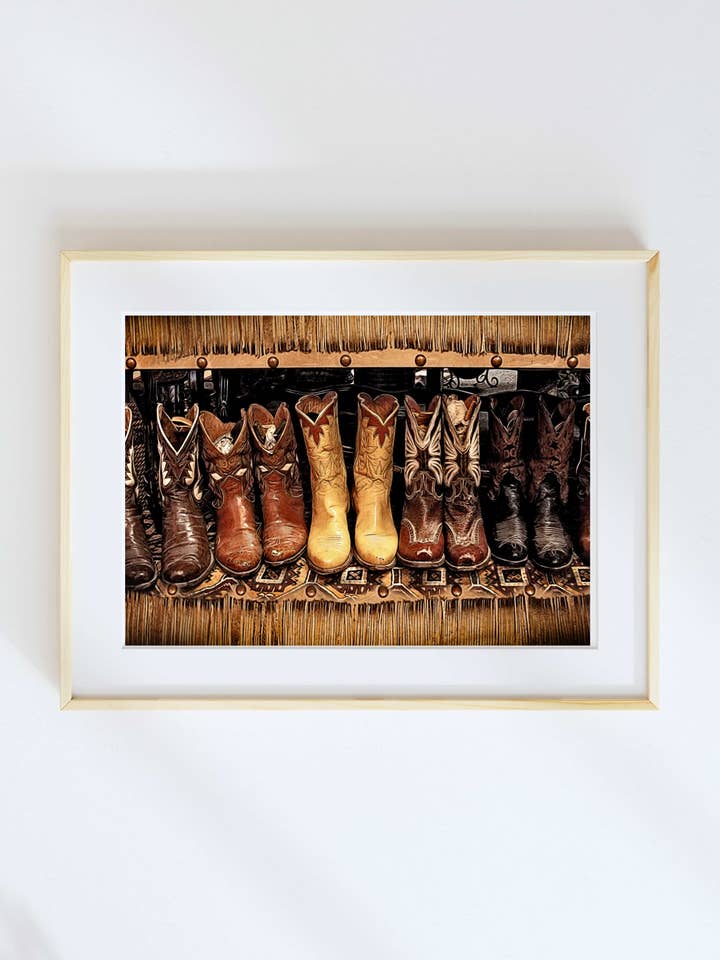 11x14 Bottes de cowboy Fort Worth, Texas pour la vente par Lone Chimney Mercantile