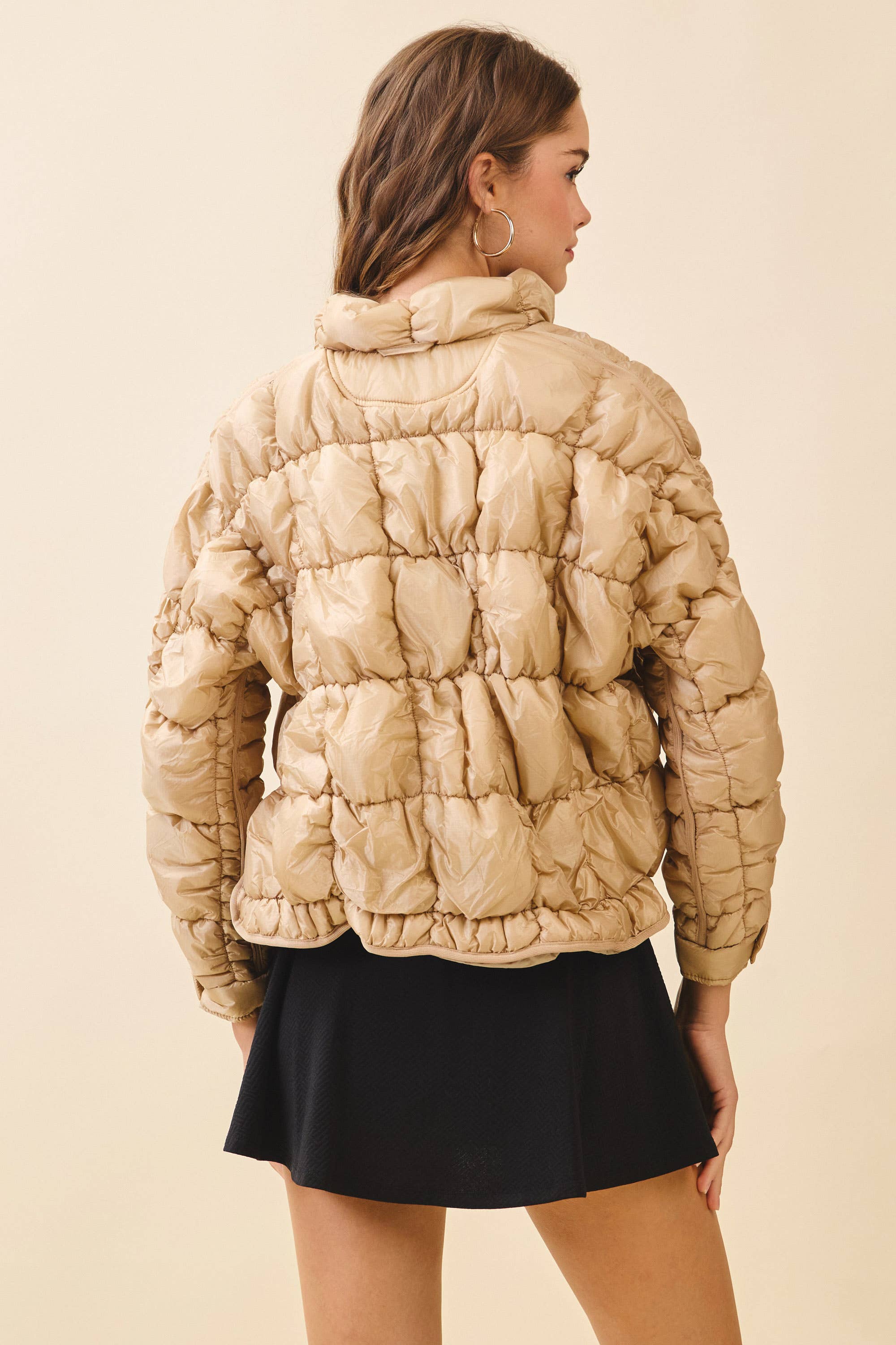 TCEC - Wholesale Puffer Jacket - Women's - CJ6616-Light Weight Quilted Puffer Jacket3