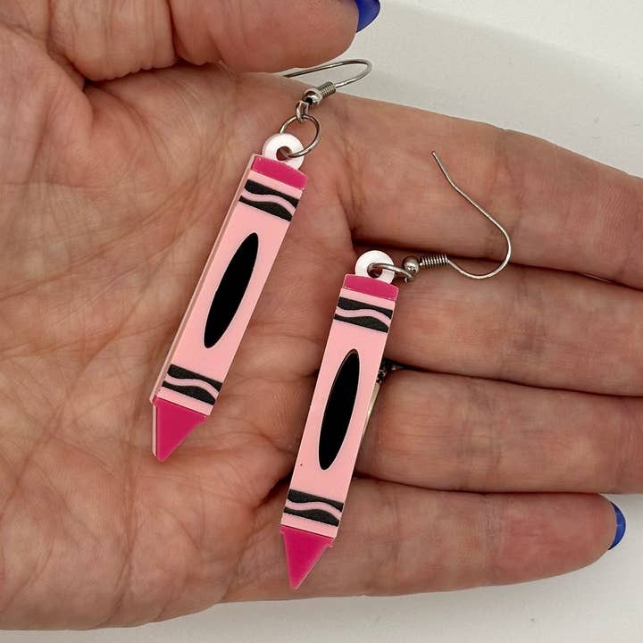 Crayon Earrings Funny Cute Gift for wholesale by Myrickle