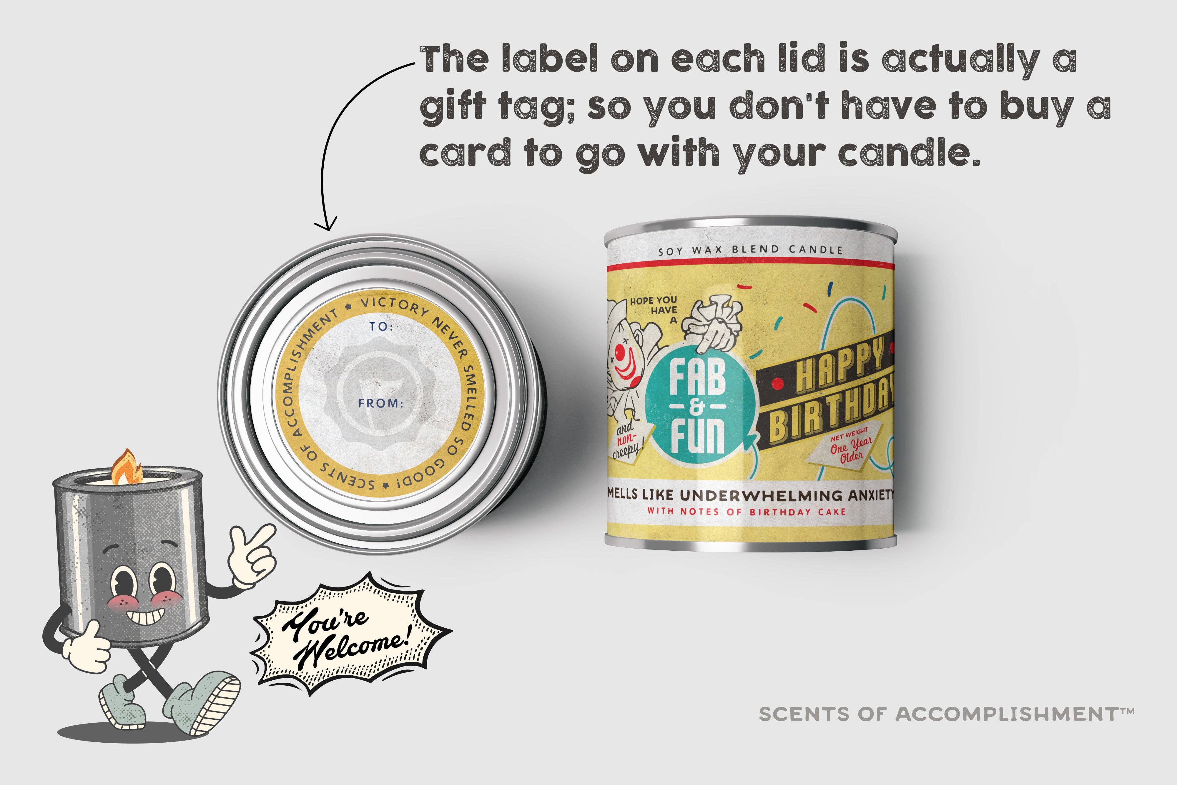 Scents of Accomplishment - Venta al por mayor Velas en tarros - Payaso de cumpleaños de 16 onzas. Vela5