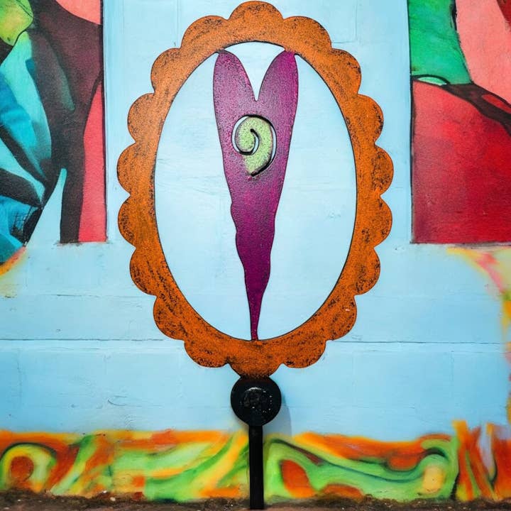 Whimsies – wholesale Garden/lawn stake – Metal Heart garden Stake patio lawn decor romantic heart 2