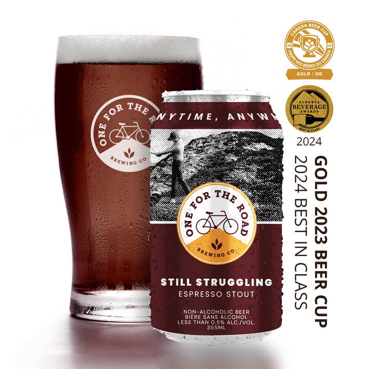 One For The Road Brewing – wholesale Non-alcoholic beer – Still Struggling Stout NA Beer 4x6 pack 355ml cans1