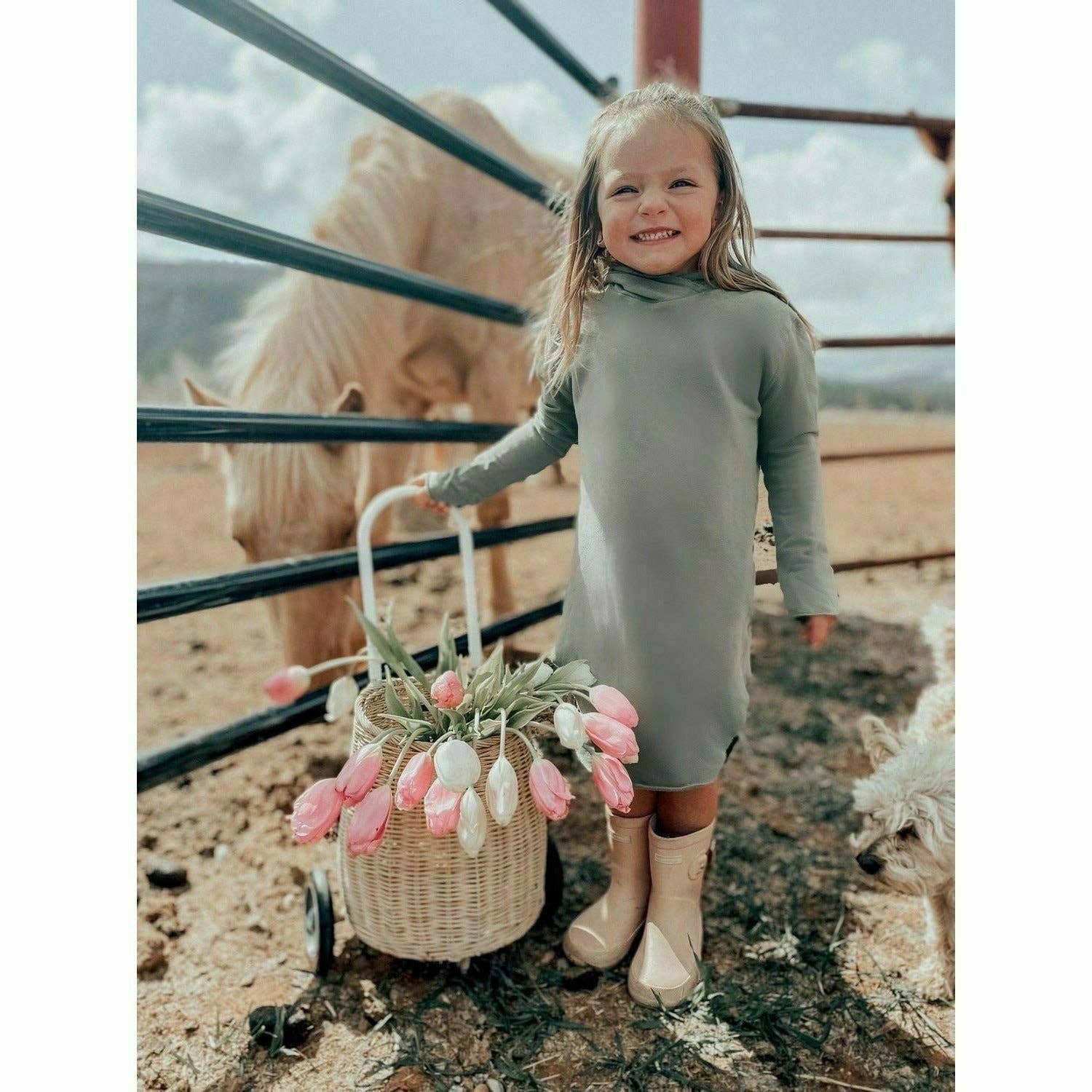 Be Mi Los Angeles – wholesale Dress – Kids – Organic Luna  Hoodie Dress16