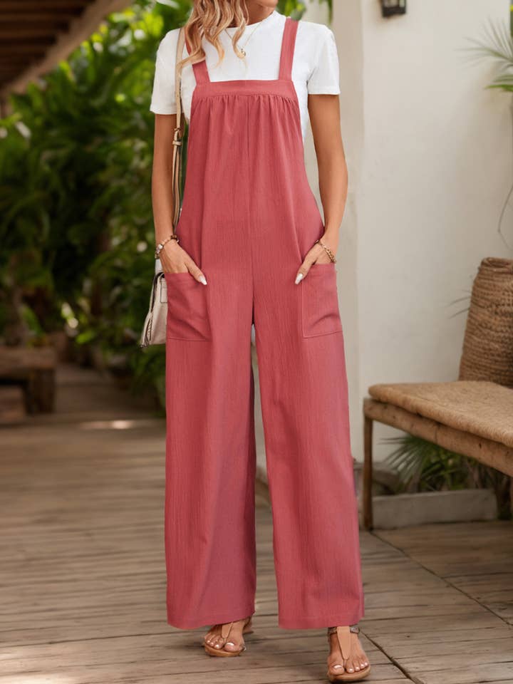 Casual Commuting Straight-Leg Jumpsuit for wholesale by Rosa Clothing