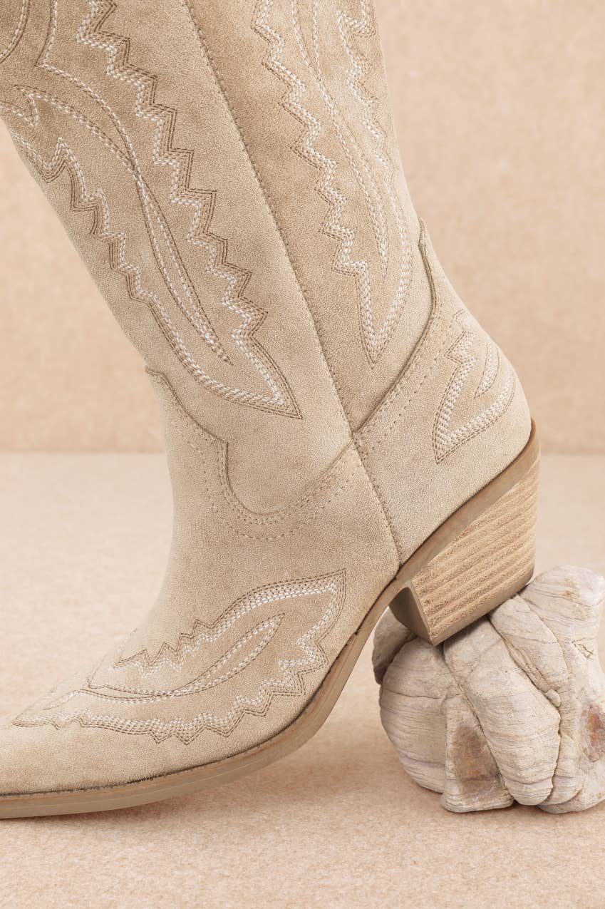 Oliccui - Wholesale Cowboy Boots - Women's - WESTERN EBROIDERED POINTED-TOE TALL BOOTS17