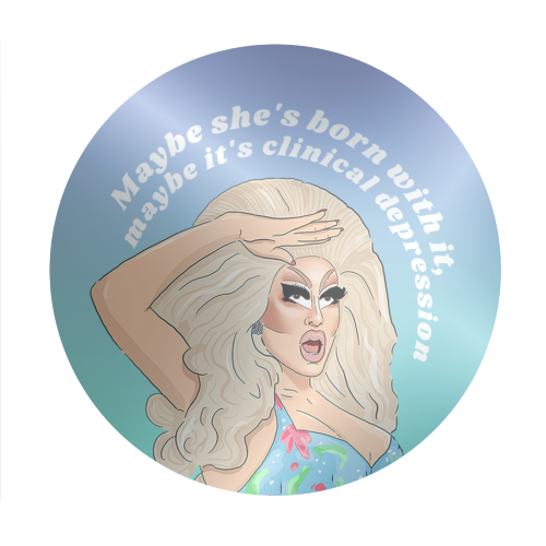 ART WOW - Wholesale Sticker - Circle Stickers 'Trixie Mattel' by The Queer Store1