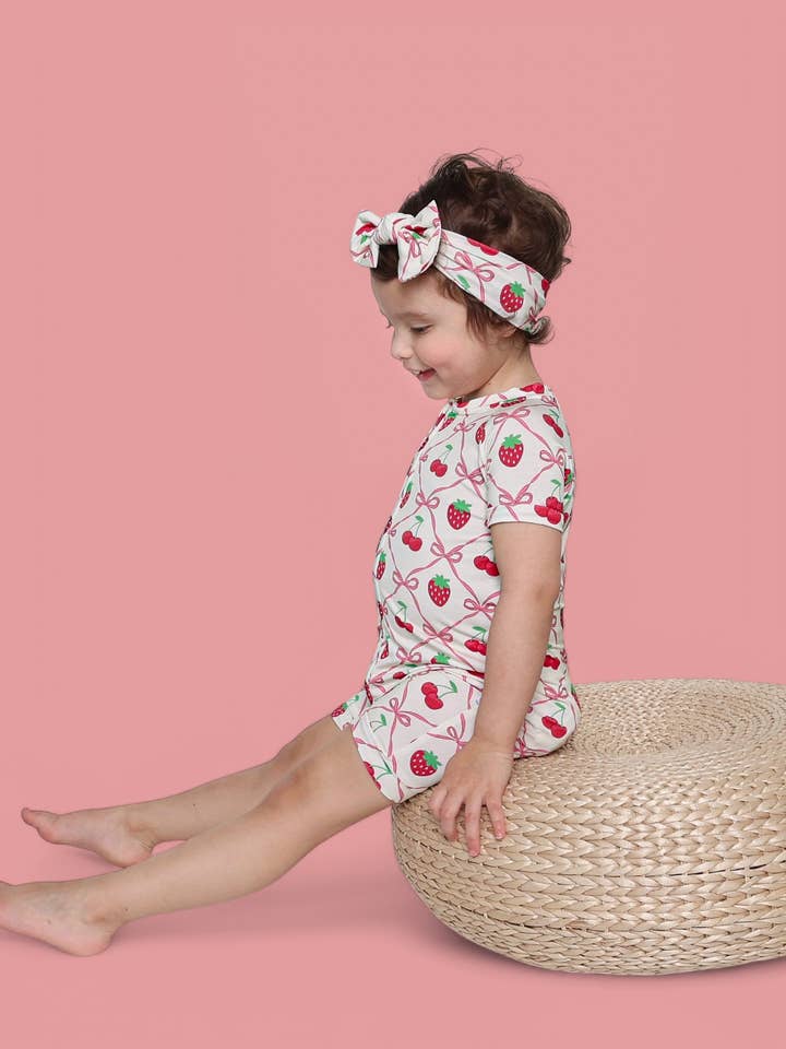 Dream Big Little Co. - Vendita all'ingrosso Tutina - Neonati - SOGNO DI CILIEGIA BACCHE CORTO