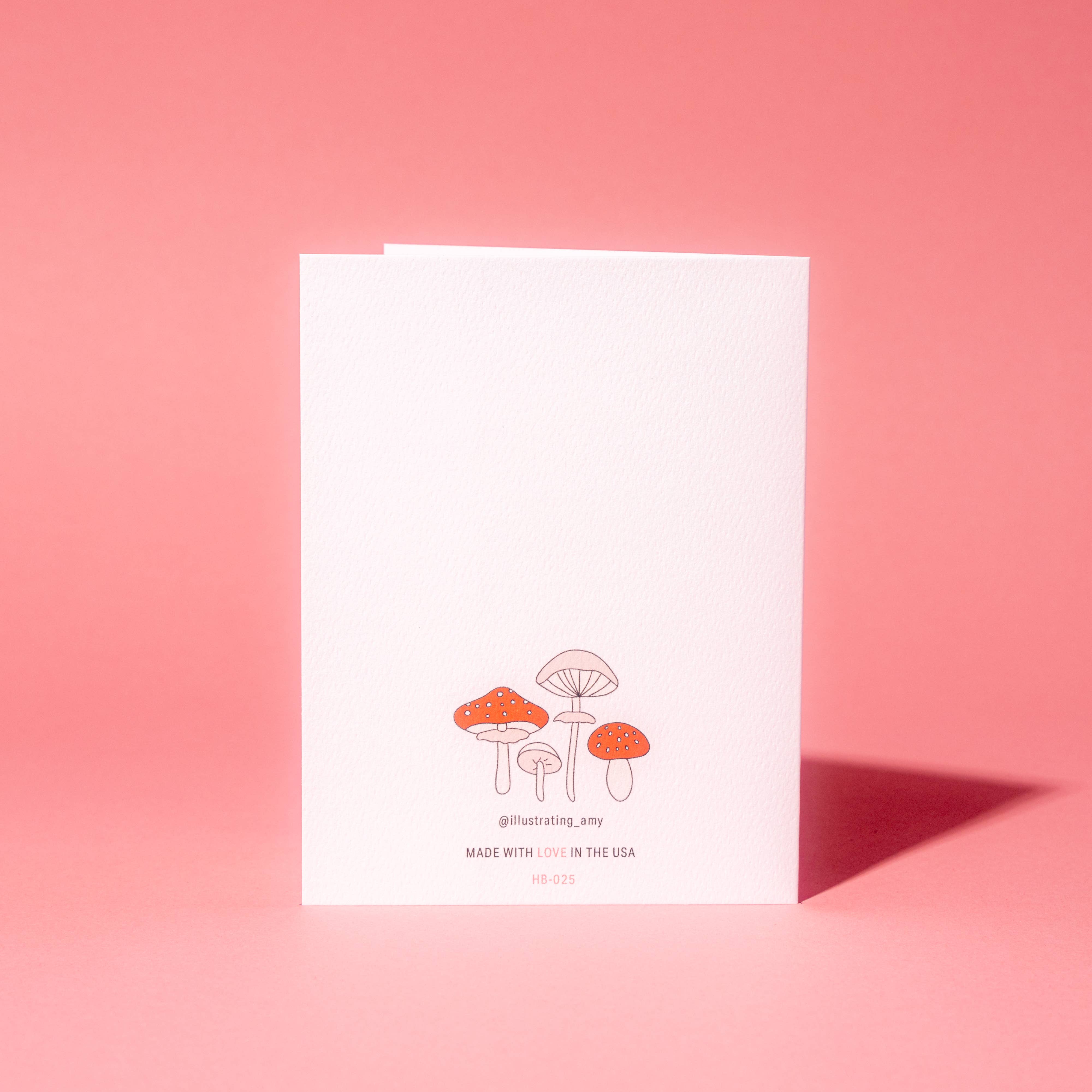 Illustrating Amy - Wholesale Birthday Card - Mushroom Skating Birthday Card3