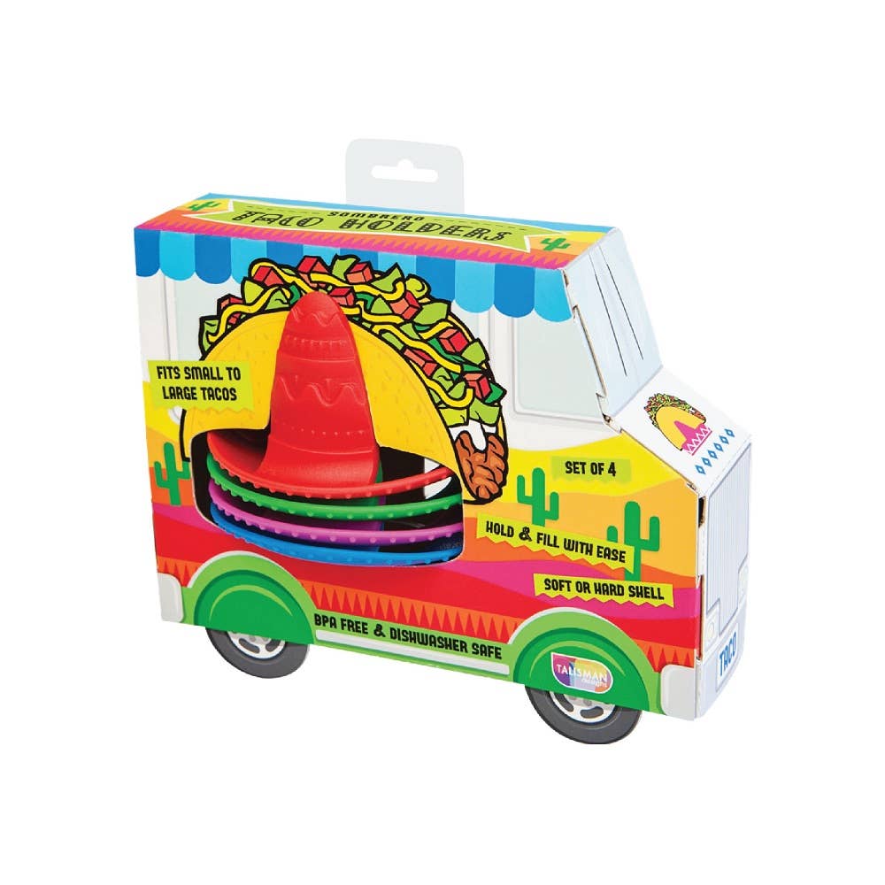 TALISMAN DESIGNS – Ferramenta/gadget de cozinha por atacado – Suportes Sombrero Taco - Conjunto de 4