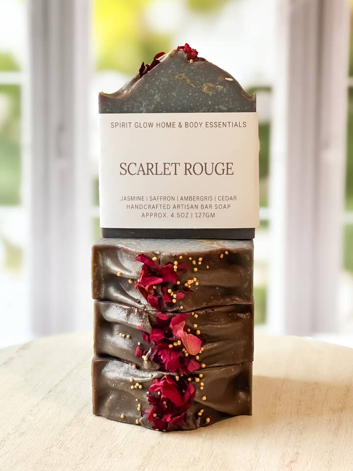 *NEW* Scarlet Rouge - Handcrafted Artisan Soap Bar for wholesale by Spirit Glow Home & Body Essentials