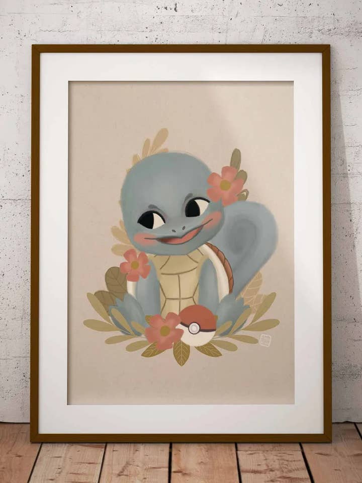 SQUIRTLE ILLUSTRATION for wholesale by Mama Unicorno
