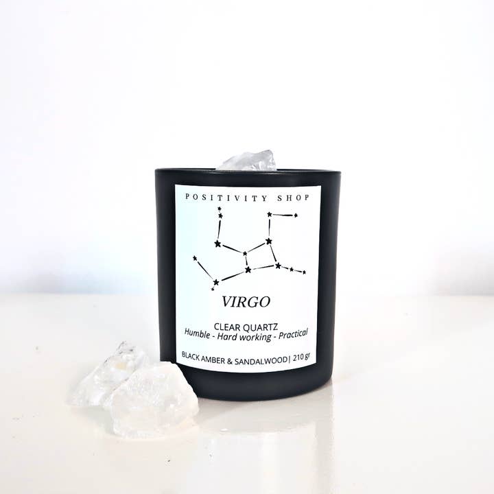 Vela de Constelação com Cera de Soja Virgo | Rock Crystal por atacado de Positivity Shop