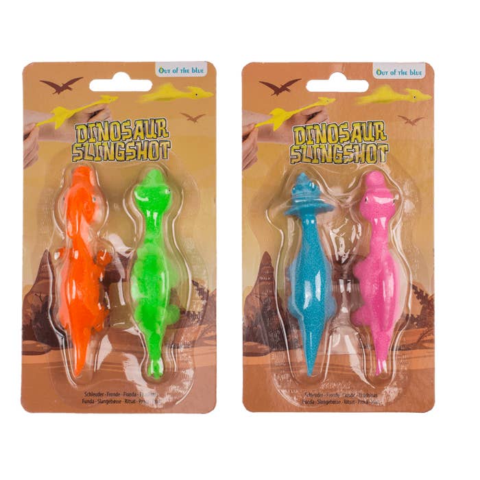 Out of the blue KG - Wholesale Slingshot - Kids - Slingshot, Dinosaur, approx. 13 x 4,5 cm,2