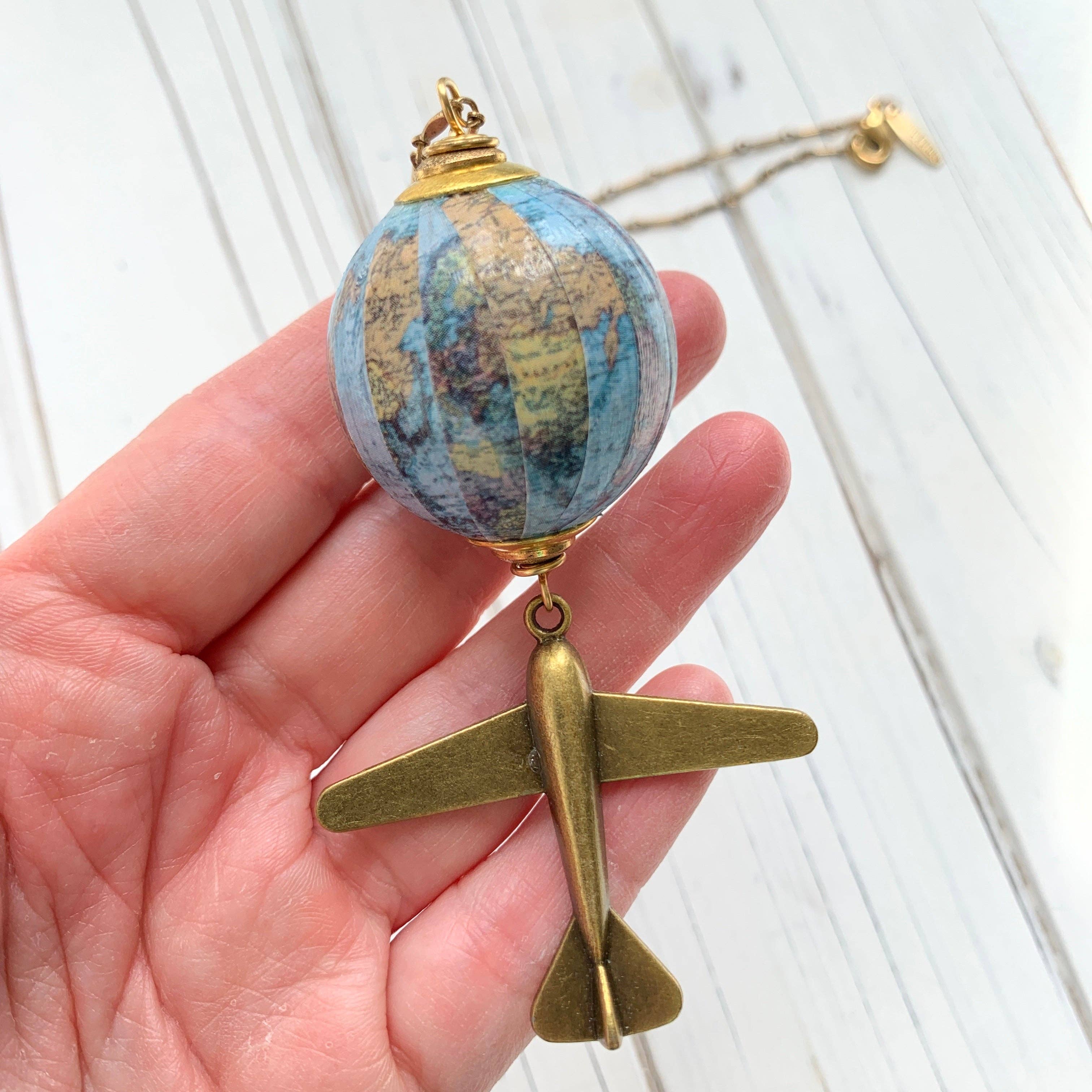 Lenora Dame - Wholesale Pendant/Charm Necklace - Wanderlust Plane Pendant Necklace2