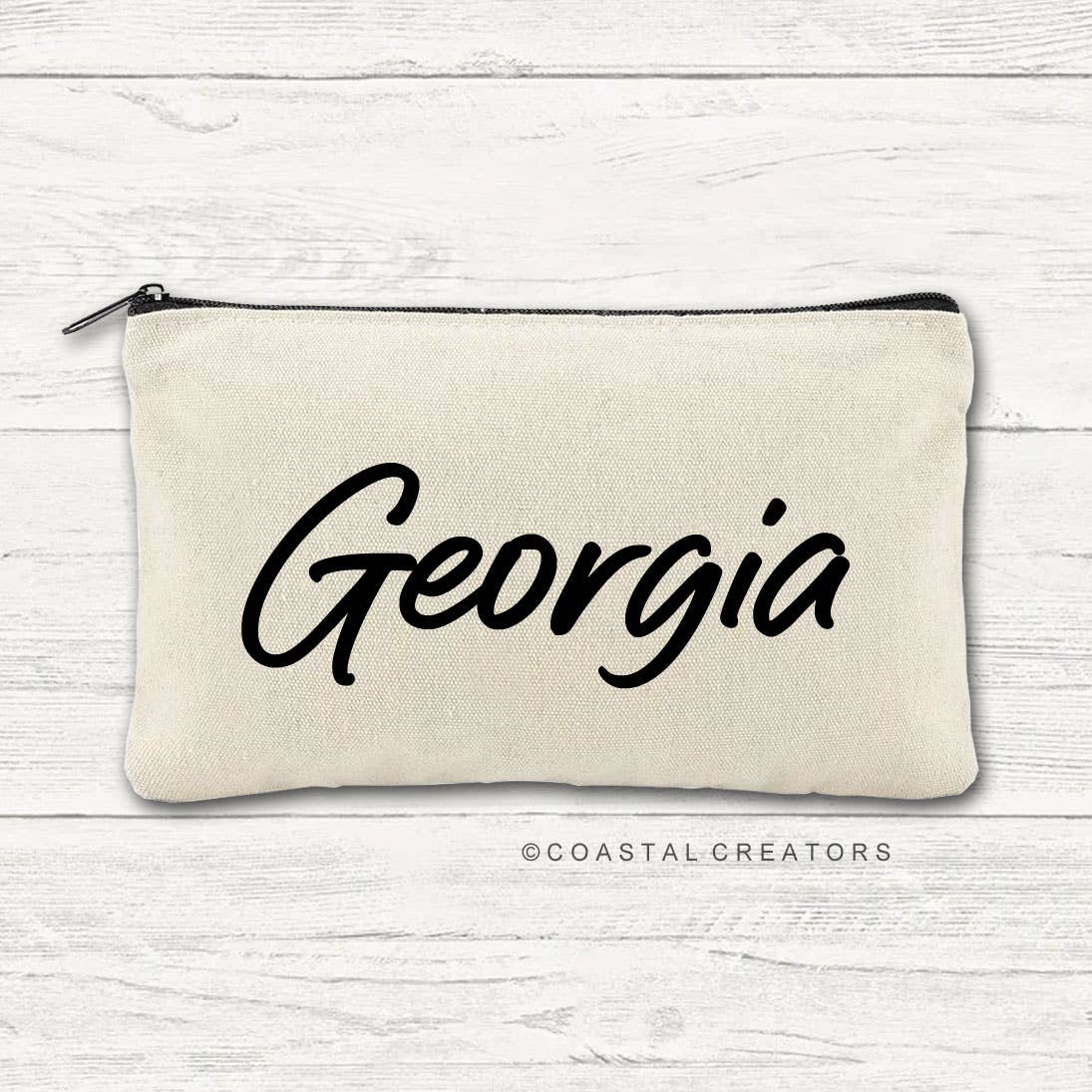 Coastal Creators of Connecticut - Wholesale Pouch - Women's - Personalized State Name Canvas Travel Bags (Packaged)3