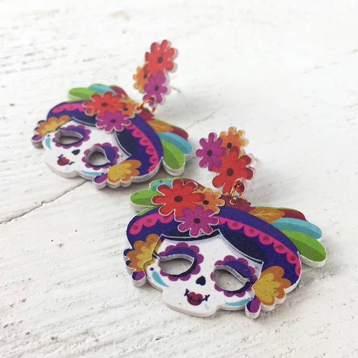 Pipapaper - Wholesale Dangle Earrings - CATRINA-5 PENDING MEXICO0