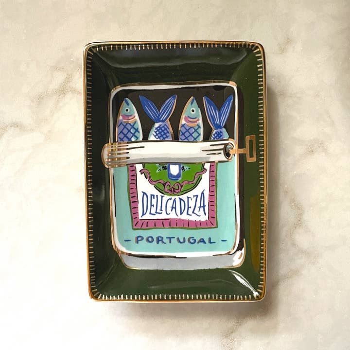 Idlewild Co. - Wholesale Jewelry Dish - Sardines Porcelain Trinket Dish
