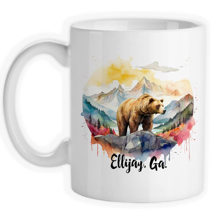 Brown Bear Mountain, Hike, Nature, Customizable, Coffee Mug for wholesale by Groovy Giftables
