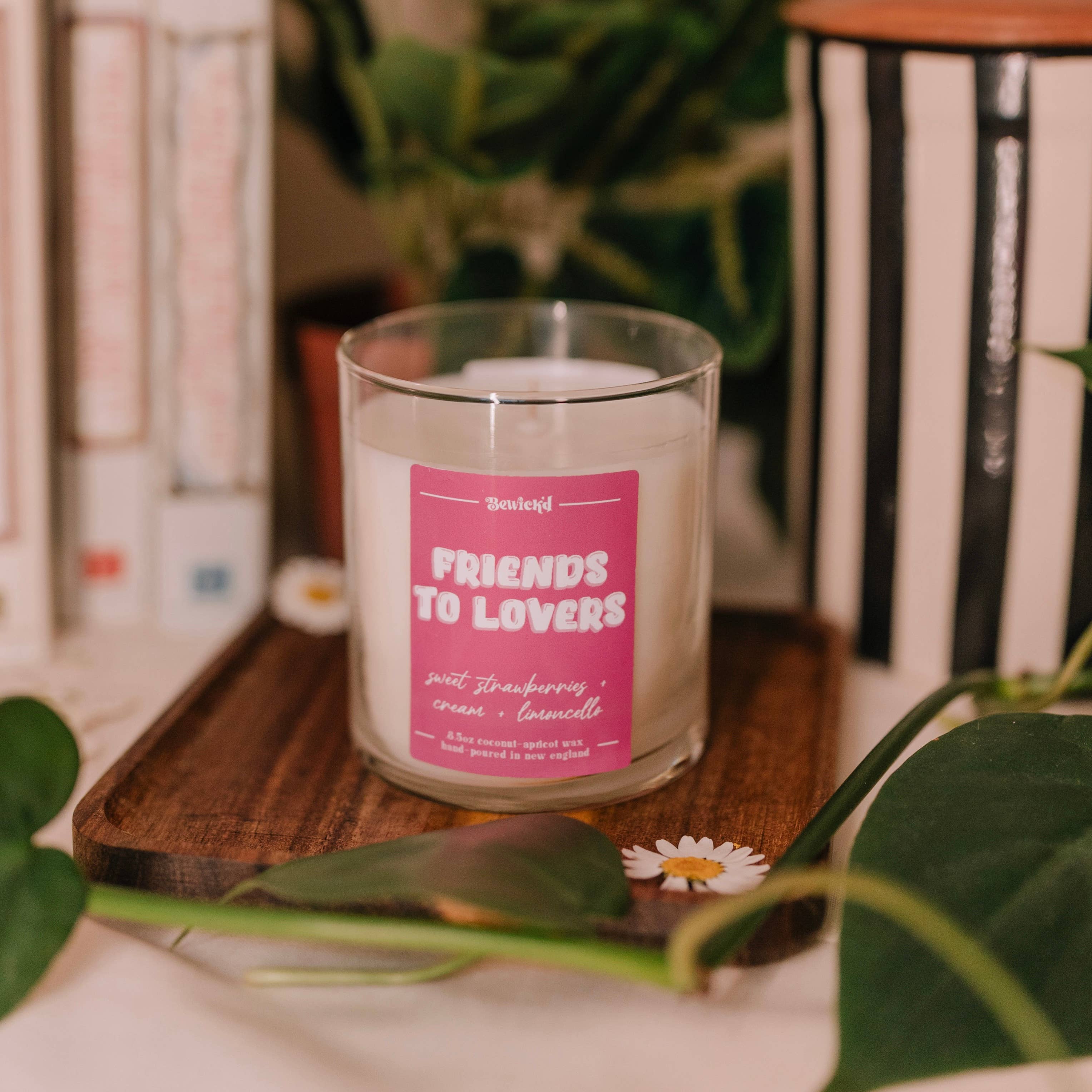Bewick'd Studio - Wholesale Jar/Filled Candle - Friends to Lovers 8.5oz Candle - Book-Inspired Luxe Scented1