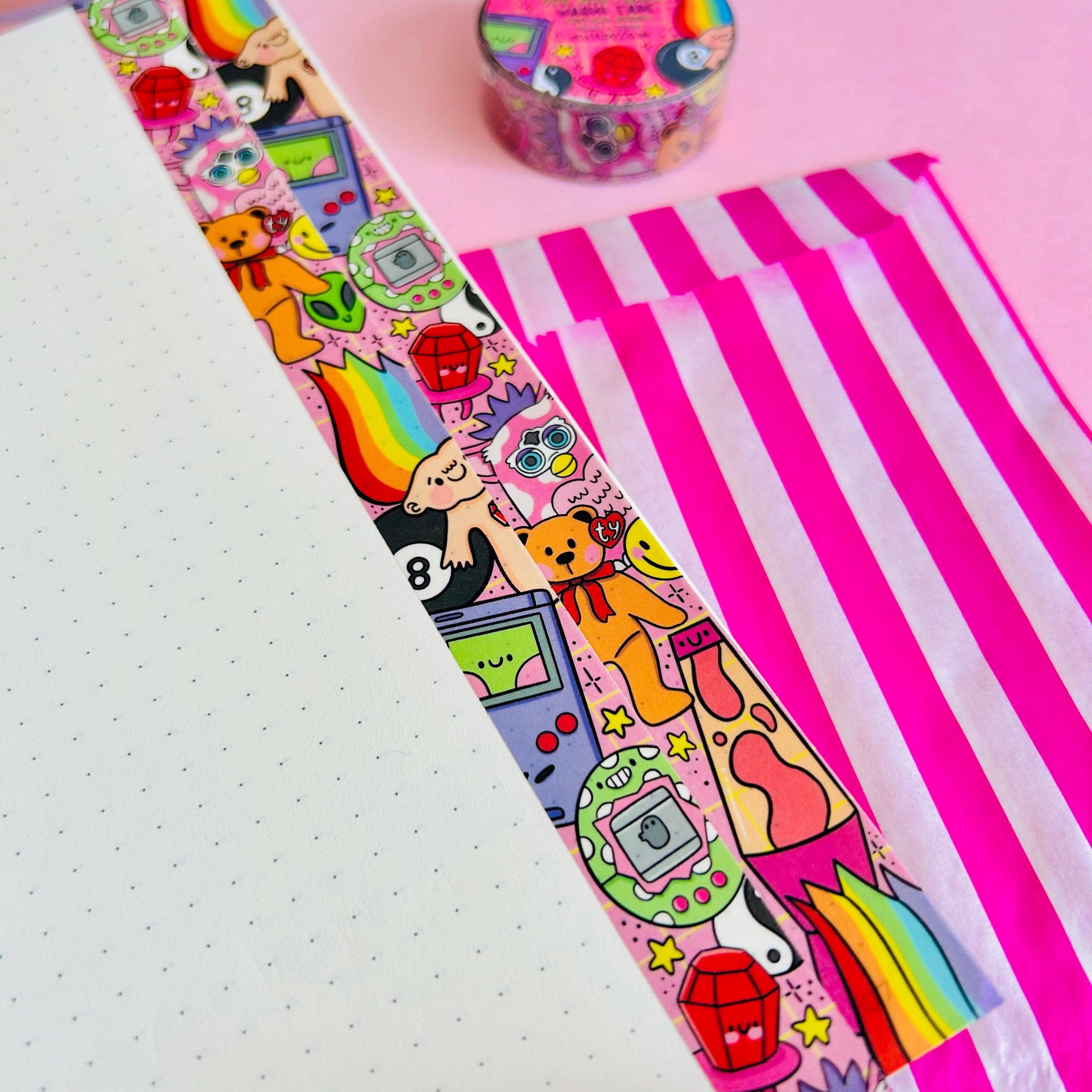 Kellylou – wholesale Washi tape – 90s Nostalgia - Vertical Washi Tape2