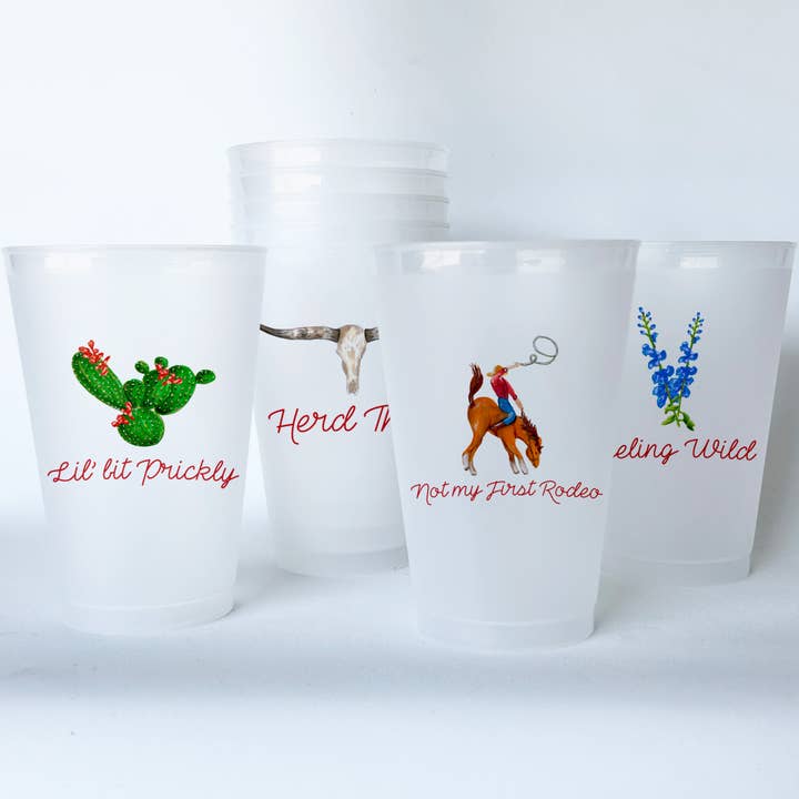 Texas Shatterproof 20 oz Plastic Cups; set of 8 for wholesale by Dishique