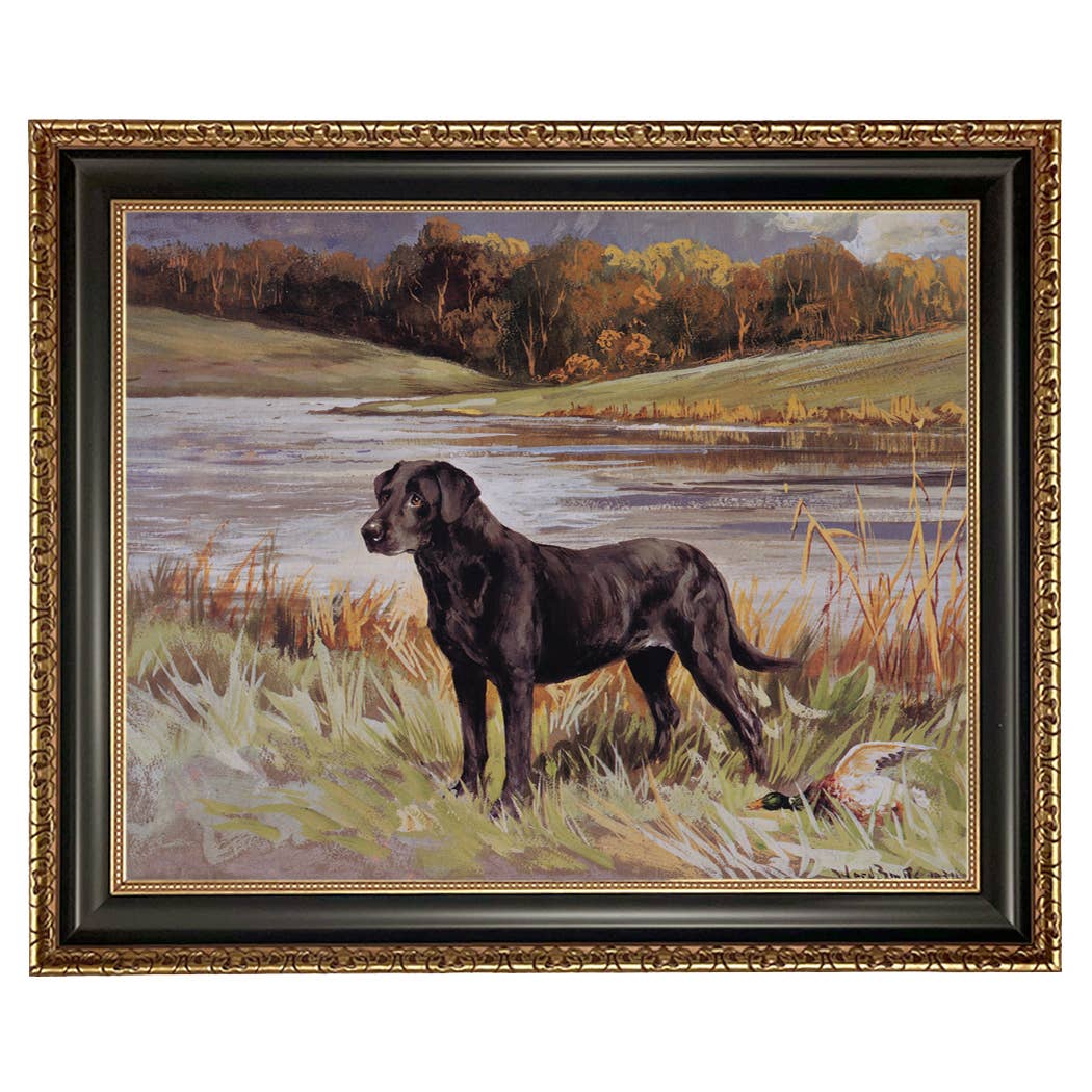 Madison Bay Co. - Historical Home Decor Reproductions - Wholesale Art Print - Labrador Retriever with Duck Framed Painting Print on Canvas61