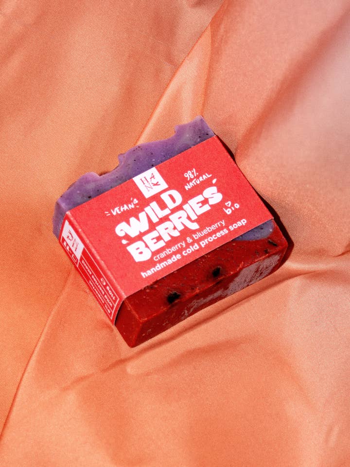 Sapone ai frutti di bosco 110g - Mirtilli rossi e mirtilli per la vendita all'ingrosso da parte di Hank Brussels