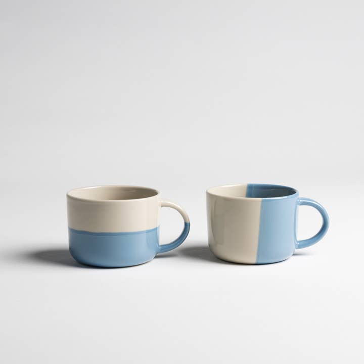 Rue Mug - Light Blue - Medium (Set of 2) for wholesale by Kindred Mugs
