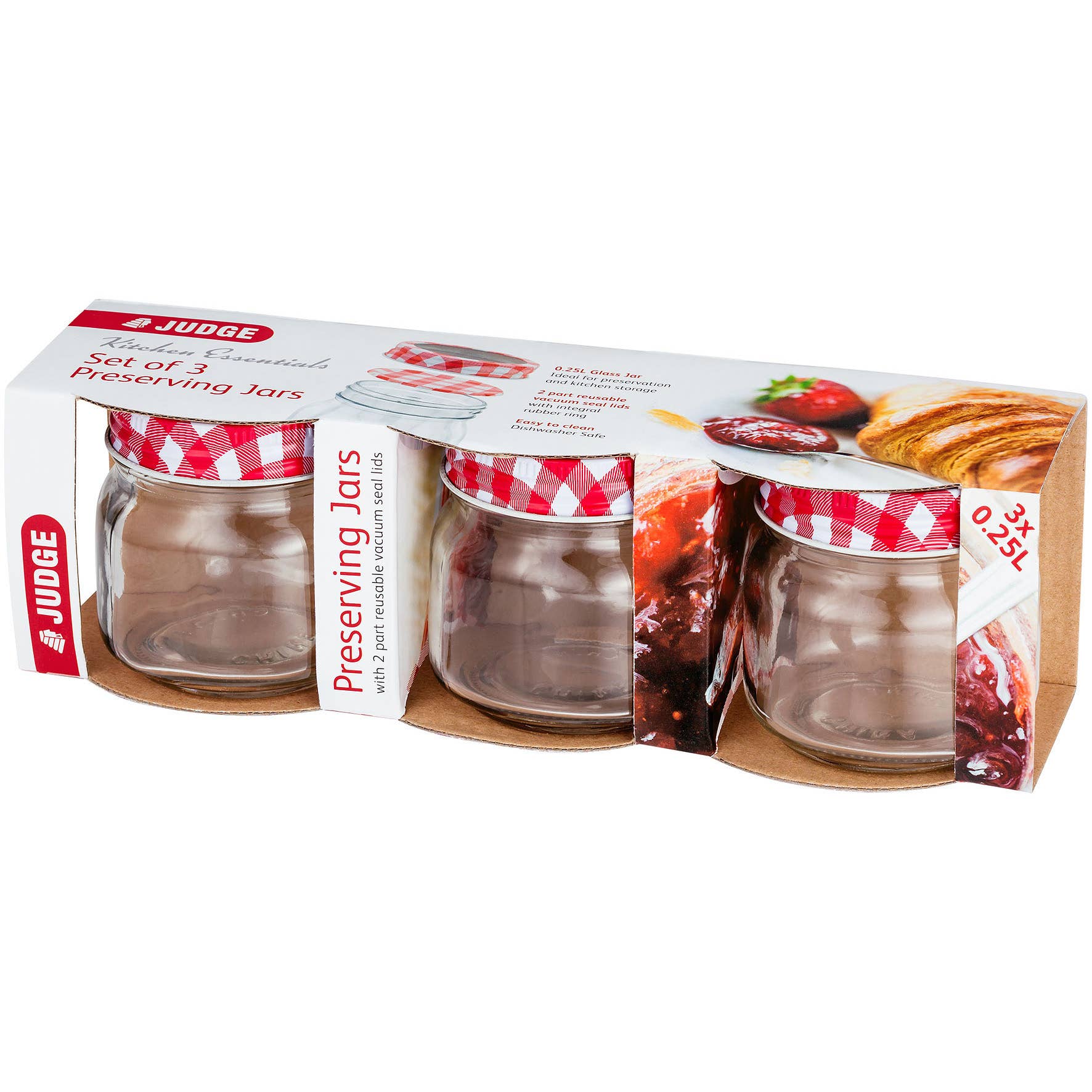 Judge UK - Wholesale Jar - Judge Kitchen, 3 Piece Preserving Jar Set, 250ml2