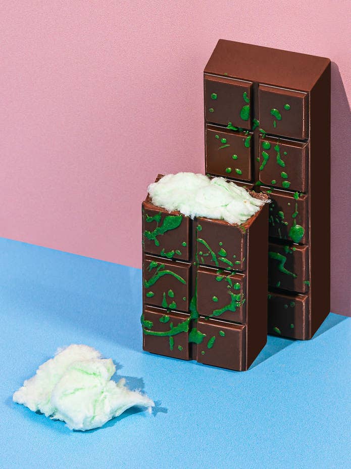 Beirut Green Cotton Candy Chocolate Bar for wholesale by palm bites