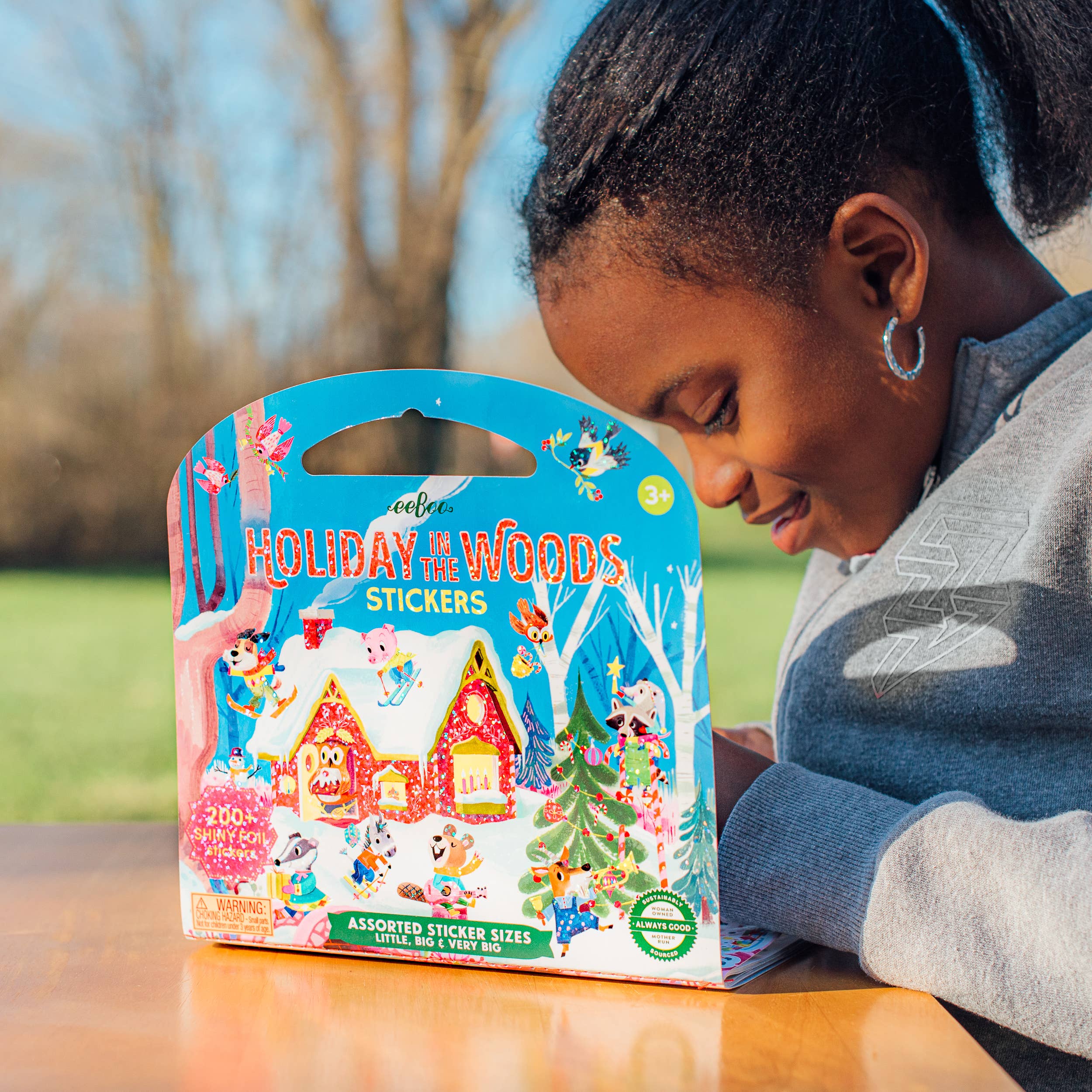 eeBoo - Wholesale Sticker - Kids & Baby - Holiday in the Woods Shiny Stickers *HOLIDAY*3