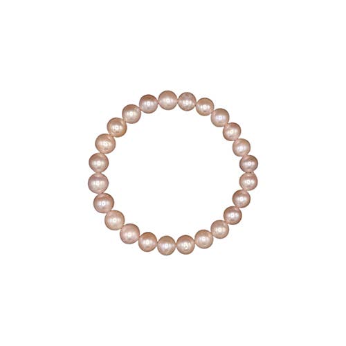 704-02 | 7MM ROSA SÖTVATTENSPÄRLARMBAND I STRETCH för wholesale av Girl With A Pearl