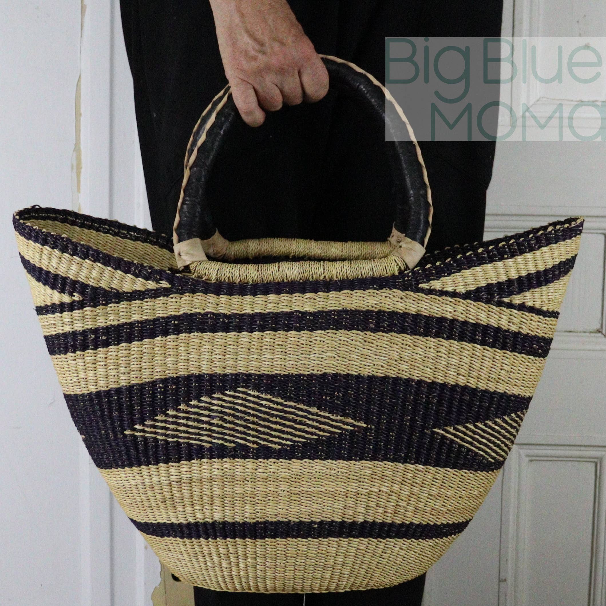 Big Blue Moma - Wholesale Beach Bag - U Shopper Large - Natural Palette4