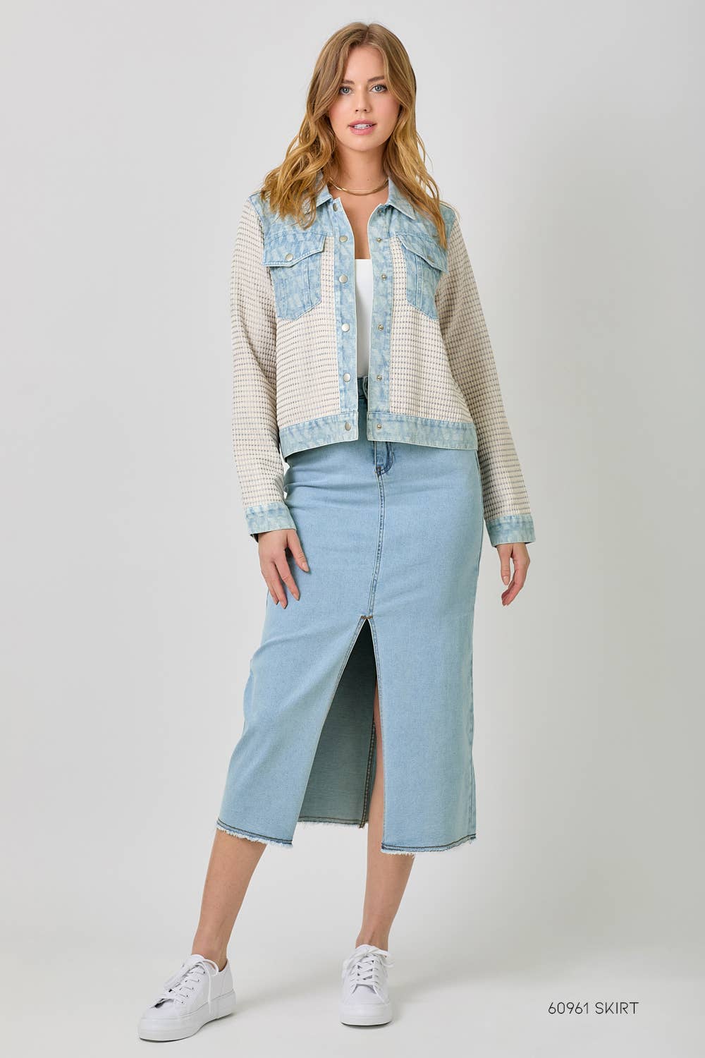 Mystree - Wholesale Denim Jacket - Women's - 60463 Mixed Media Denim Jacket14