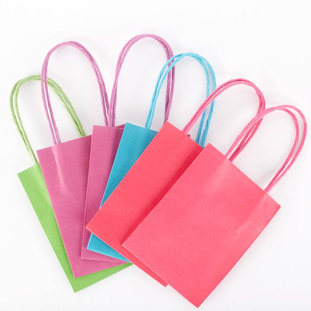 Factory Direct Craft - Vente Sacs de course/à provisions - Sacs Cadeaux Micro Couleurs Vives (6 par paquet)2