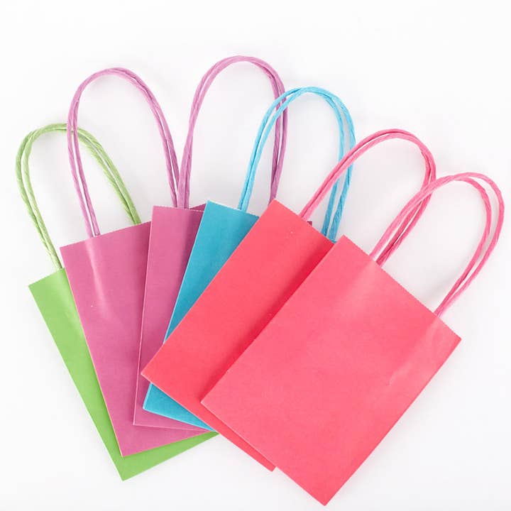 Factory Direct Craft - Wholesale Grocery/Shopping Bag - Bright Color Micro Gift Bags (6 per pack) 2