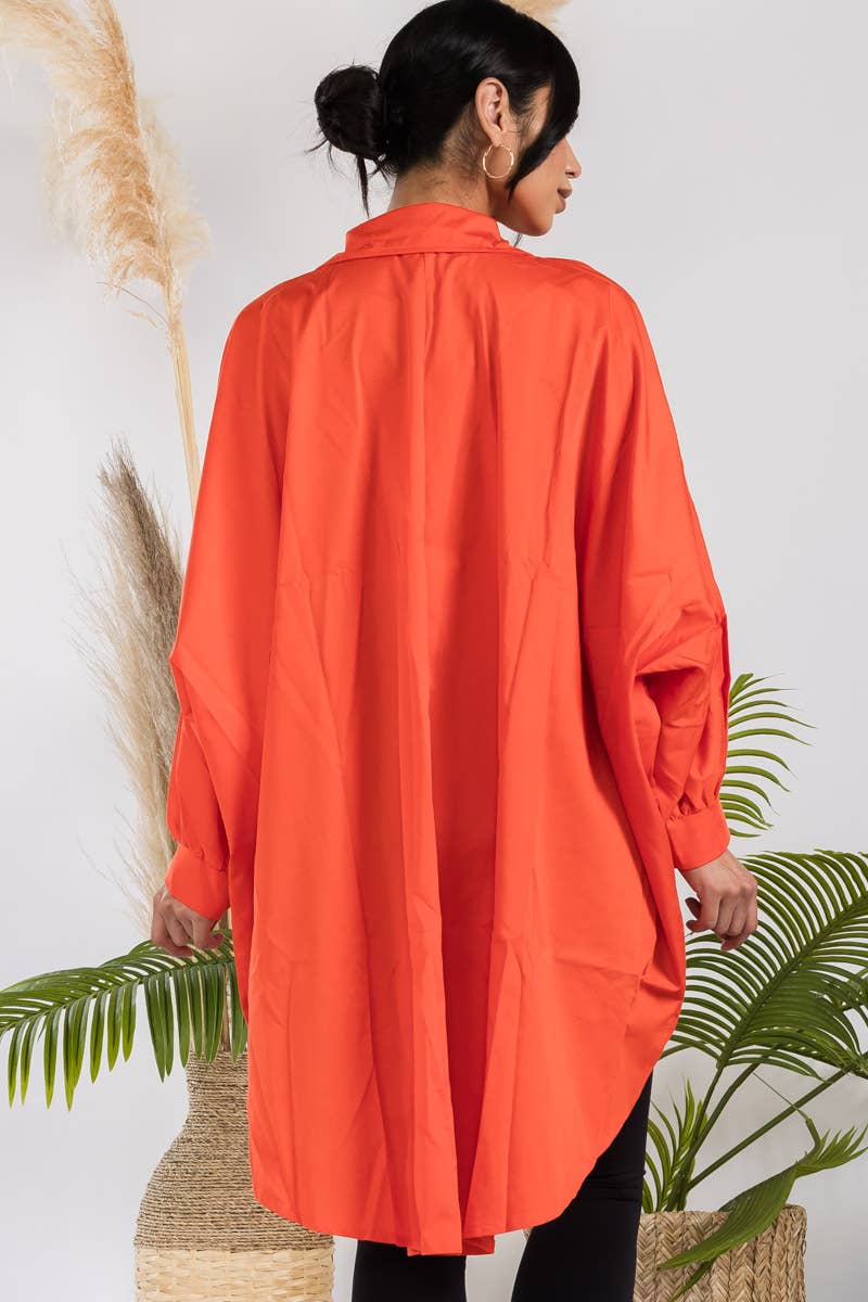 H&H Fashion Inc. - Wholesale Button Down Shirt - Women's - T304X - Hi-Lo Long Sleeve Shirt19