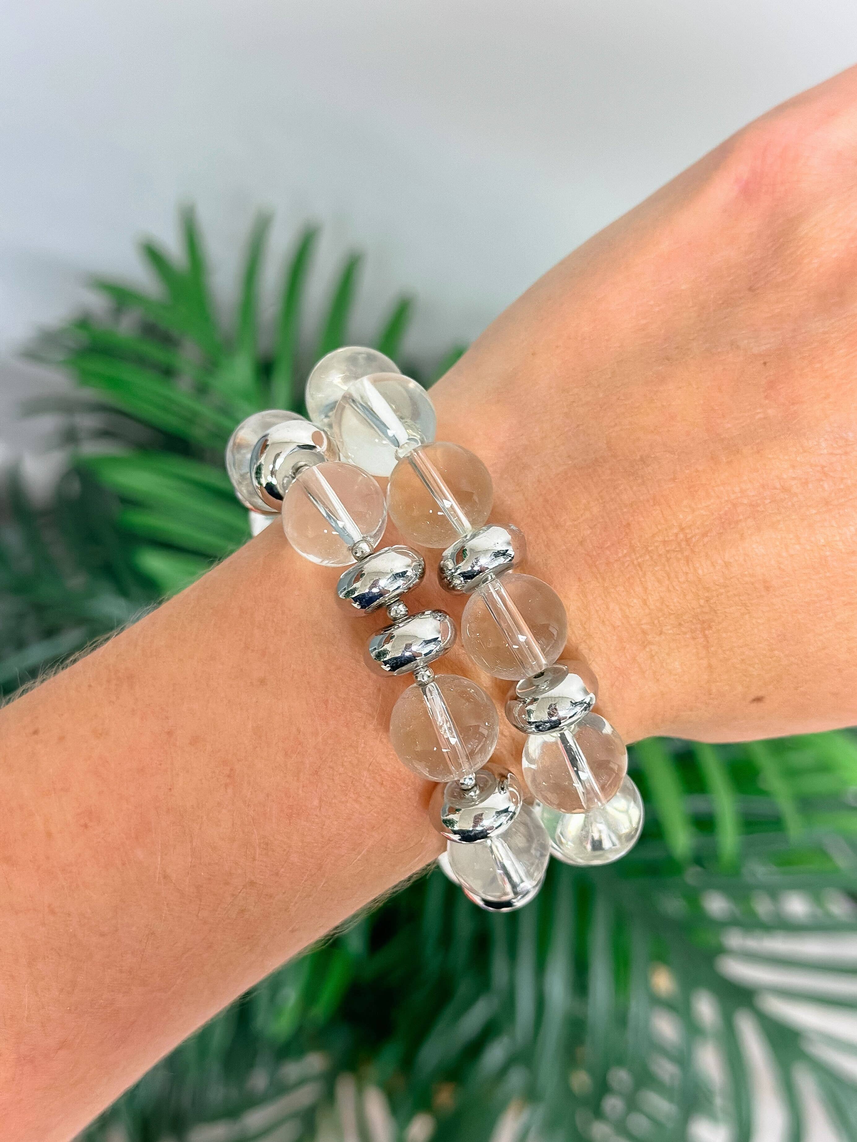 Prep Obsessed Wholesale - Wholesale Beaded Bracelet - Lucite Stretch Stack Bracelets - Choice of Color1