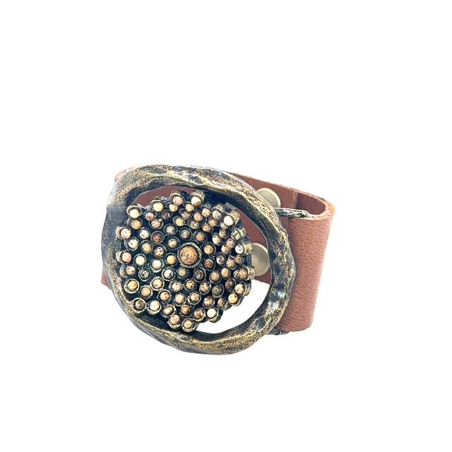 Rebel Designs Accessories – Engroshandel Armbånd – Blomst Indsæt Beaded Læder Armbånd5