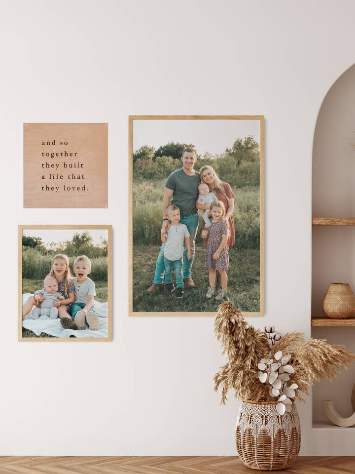 Bannière en cuir Built a Life They Loved | Christian Home Decor pour la vente par Dear Heart