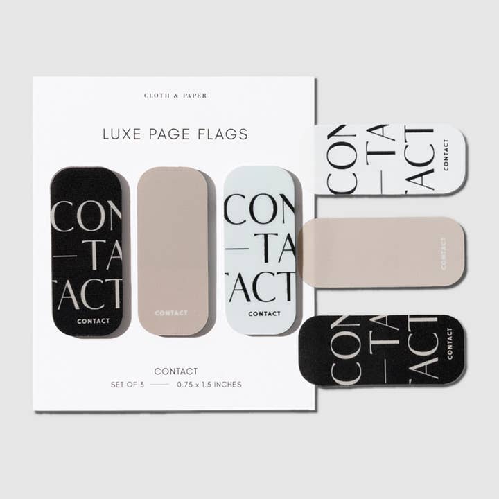 Cloth & Paper – wholesale Sticker – Luxe Page Flag Trio1