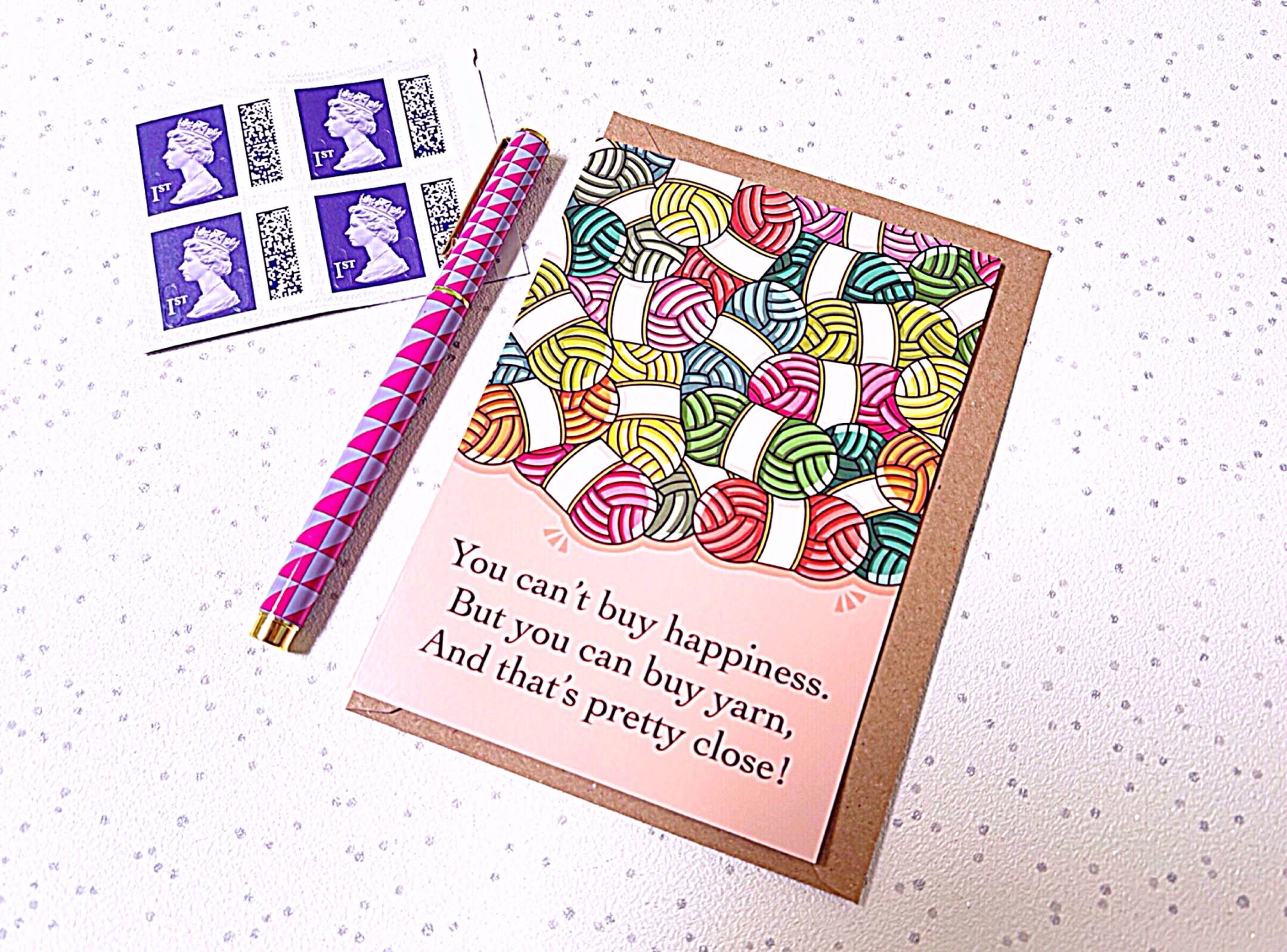 Little Green Stitches – wholesale Everyday greeting card – Needlecraft Greeting Card, Knitting & Crochet Greeting Card2