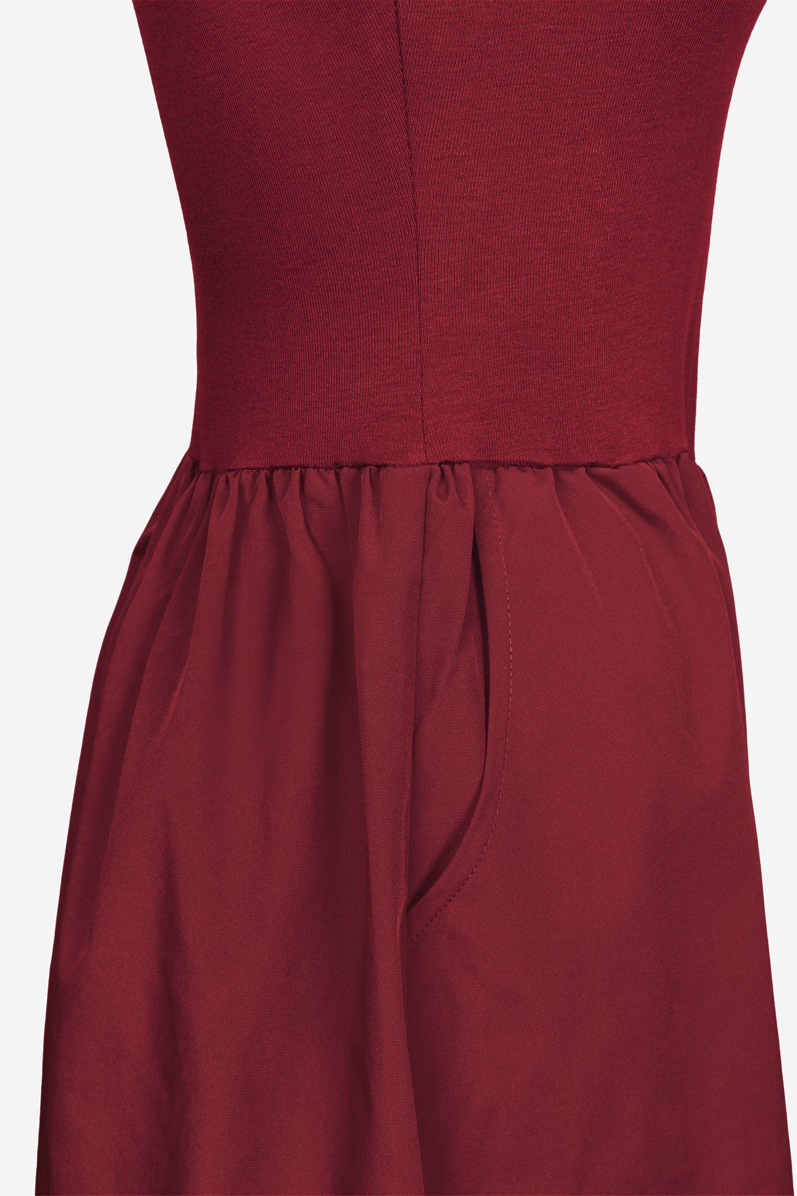 Naked Zebra - Venta al por mayor Vestido - Mujer - Vestido midi sin mangas con cuello simulado6