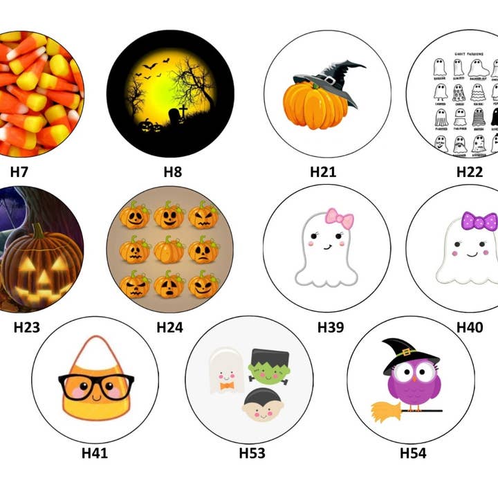 Exchangeable Badge Buttons Halloween for wholesale by Exchangeables Badge Reels