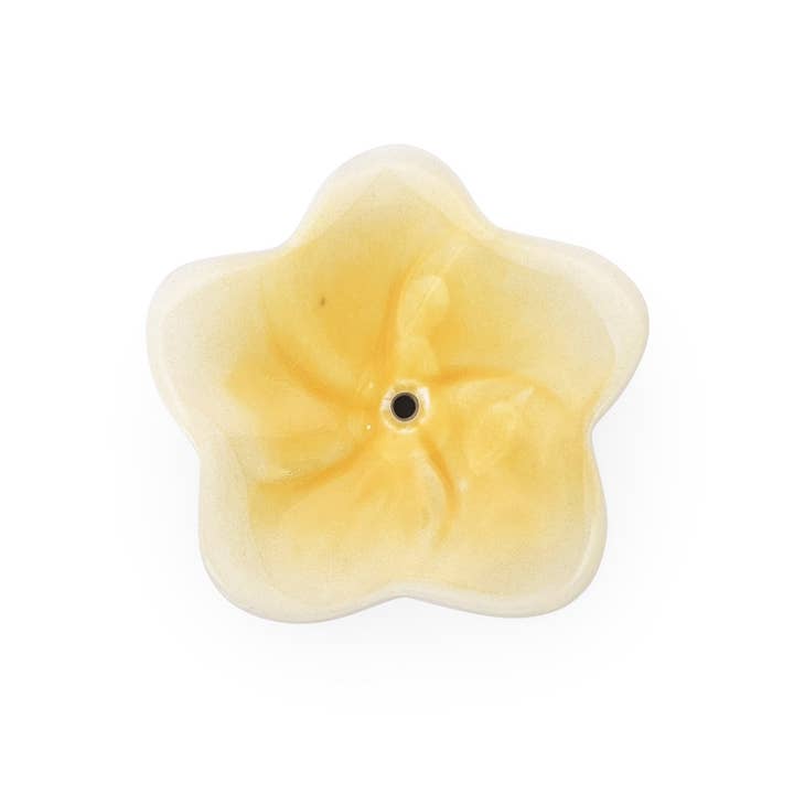 Ceramic Incense Holder Frangipani - 5.5 cm for wholesale by FERN